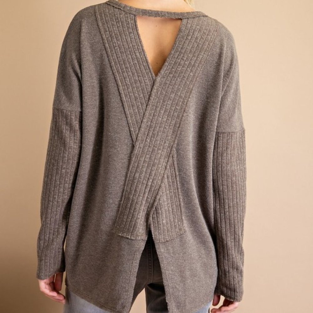 Open X Back Tunic Top